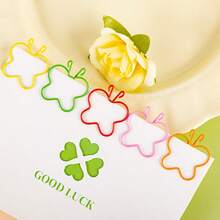 10个多色蝴蝶回形针，固定书夹，创意设计，简约学习礼物，文具，多种选择适用于整理办公文具和日常办公室装饰用纸，万圣节和圣诞节礼物，完美的节日礼物 - 彩色 - 查看 4