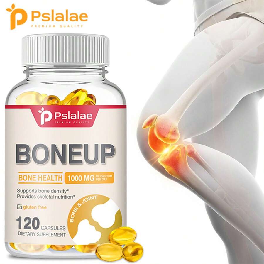 PSLALAE Boneup 1000 mg - Salud inmunitaria, aumenta la densidad ósea, promueve la absorción y la salud de los huesos y promueve la salud articular - 120 unidades - 120 cápsulas - Ver 1