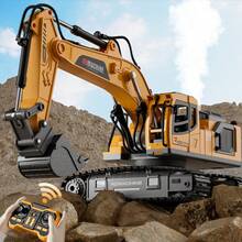 1pc Remote Control Excavator, 6-Channel Excavator And Dump Truck, Remote Control Construction Toy Set, For Boys & Girls, Mini RC Excavator, Real Engineering Construction Toy, Remote Control Toy, Birthday Gift, Christmas Gift - Multicolor - View 13