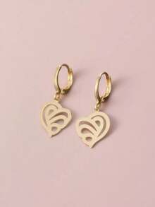 5Pairs Fashion Sweet Stainless Steel Earrings For Girls Heart Butterflies Flowers Mix Style Daily Matching Party Travel Friends Gifts Accessories