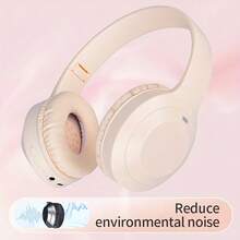 150mAh Wireless Headphones, Universal For Smartphones, Low Latency HIFI Calls, Leather Comfortable Fit, Adjustable & Foldable, Portable, Cool Gaming Gift For Girls & Boys, Online Classes, Painless Cotton V5.3, Over-Ear Wireless Headphones