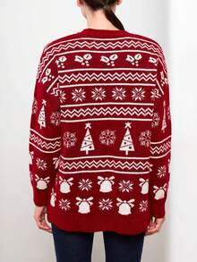 Women's Knitted Sweater For Christmas, Fashionable And Elegant Apparel Suitable For Daily And Holiday Wear, Autumn/Winter - Multicolor - View 3