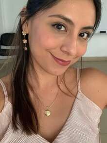 Gold Necklace Shine Letter Alphabet Initial Initials Letter - Vàng - Xem 4