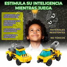 ELE-GATE 2-In-1 Building Blocks Toy Cargo Vehicle 32pcs - Multicolor - View 6