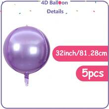 Oversized 4D Foil Balloons, Large Wedding Balloons, Outdoor Decorative Balloons, Multiple Colors, Suitable For Wedding Venue Decoration, Birthday Decoration, Indoor And Outdoor Arrangement, House Decoration, Valentine's Day Decoration, Proposal Background Decoration, Photography Props, Giant Balloons - Multicolor - View 20