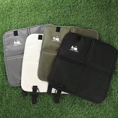 1 almofada de assento dobrável para áreas externas, tapete de acampamento minimalista em tecido Oxford, cobertor de piquenique portátil, grosso, à prova d'água e antisujeira, com gancho para pendurar.