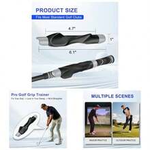 Grip Trainer, Grip Trainer Clubs - Right Hand Training Aid With Design, Corrects Grip Posture And Improves Swing Accuracy - Xám - Xem 1