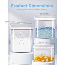 洗衣液分配器，带一键盖，方便洗衣房整理。透明PET洗衣粉容器，带量杯。洗衣胶囊容器有2.8升、4.5升和5.5升三种规格。浴室配件，房间装饰 - 透明 - 查看 5