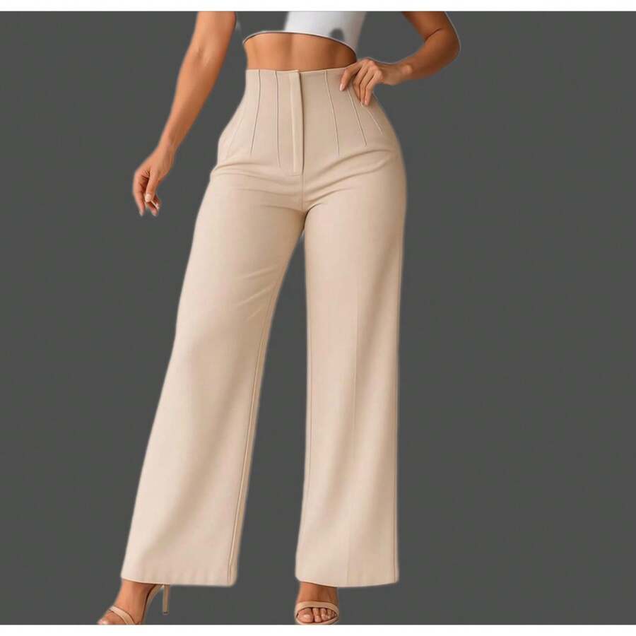 Women Pants - Cream - View 1