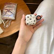 Black Printed Striped Protective Case For AirPods Bluetooth Earphones - White - View 14