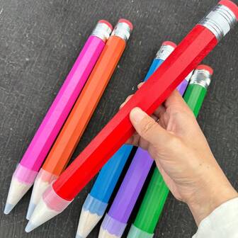 Oversized Wooden Giant Pencil, Extra Large Writeable Wooden Pencil