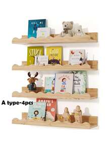 Bộ 1/2/3/4 kệ gỗ treo tường trang trí phòng trẻ em, kệ ảnh, giá đựng đồ treo tường để sách, đồ chơi, khung ảnh, đồ trang trí, phù hợp cho phòng ngủ, phòng khách, nhà bếp, phòng tắm. - Nhiều màu - Xem 9