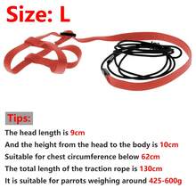 1 zestaw uprzęży i smyczy dla papugi, zabawka do nauki lotu dla zwierząt, odpowiednia do spacerów z ptakami na zewnątrz