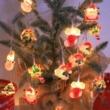 Cute LED Christmas Fairy Lights - Battery Powered (Batteries Excluded), 10/20 LEDs With Mixed Santa/Snowman/Candy Cane/Stocking/Snowflake Designs, Suitable For Christmas Party, Indoor, Bedroom, Tree & Home Decor, Perfect Holiday Gift Christmas Decoration XMAS Decor Christmas Tree Gift Decor Thanksgiving Wedding Home Decor Fall Decor Autumn Decor Birthday Decorations For Gifts Party Supplies Indoor Outdoor Garden Holiday Festival Decor Halloween Decor Wall Decor Halloween Ornaments