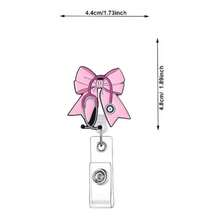 1 Stück rosa Schleifen-Stethoskop Design Ausziehbarer Abzeichenclip, geeignet für Krankenschwestern, Ärzte, Büropersonal - Medizinisches Stethoskop Design, geeignet für Krankenhäuser, Kliniken, Arbeitsplatz Abzeichenclip - Professioneller ID Abzeichenhalter, ID Abzeichenhalter, Medizinisches Personal Zubehör, Stethoskop Zubehör, Geschenke für Mädchen, Rückkehr zur Schule, Schulmaterial, Büro, Accessoires, Weihnachten, Neujahrsgeschenke, Lustiges Geschenk