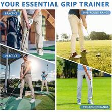 Grip Trainer, Club Grip Trainer Right Hand, Grip Swing Training Aid Golfer Proper Hand Position, Attaches To Most Handles - 黃色 - 查看 7