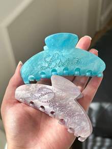 Large Hair Claw Clips For Women, Custom Banana Rhinestone Name Hair Clips, Personalized Hair Clips For Thin Thick Hair, Gifts For Girls, Wife, Couples - Multicolor - View 4