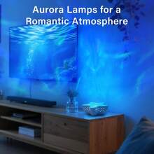 Starfish Ripple Atmosphere Light, Northern Lights Projection Night Light, Stepless Dimming, Starry Sky Projection, Wave Projection, 7-Color Dynamic Ripple Effect, USB Rechargeable, Bedroom Decor, Birthday, Christmas Gift - Starfish Atmosphere Lamp - 查看 5