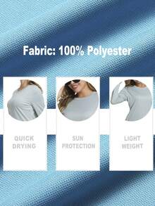 TELALEO 5 paquets Chemises à manches longues pour femmes, chemises de plein air pour la course, la pêche, la randonnée, le yoga - Multicolore - Voir 4