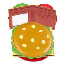 Cartera Cangreburger, Cartera de Hamburguesa, Billetera, Tarjetero, Monedero de Moda para Fans de Esponja, Cangreburger Ventana para Identificacin y Mltiples Ranuras para Tarjetas - Amarillo, Rojo, Verde, Café - Ver 8