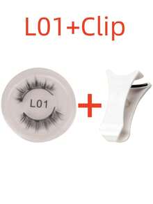 自然款磁性假睫毛，带涂抹器，无需胶水，轻盈可重复使用，无需眼线，持久耐用，模拟磁性假睫毛 - 彩色 - 查看 16