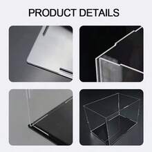 Removable, Acrylic Display Cabinet, Plastic Collectible Display Case, Protective Storage Box For Models, Suitable For Display And Collection, Elegant Storage Box For Home And Retail - Black - View 5
