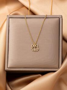 1 Pc Minimalist Christmas Tree Snowflake Pendant Necklace For Women, 2025 Winter Themed Xmas Reindeer Jingle Bells Charm Necklaces, Holiday Festive Jewelry Gift For Her