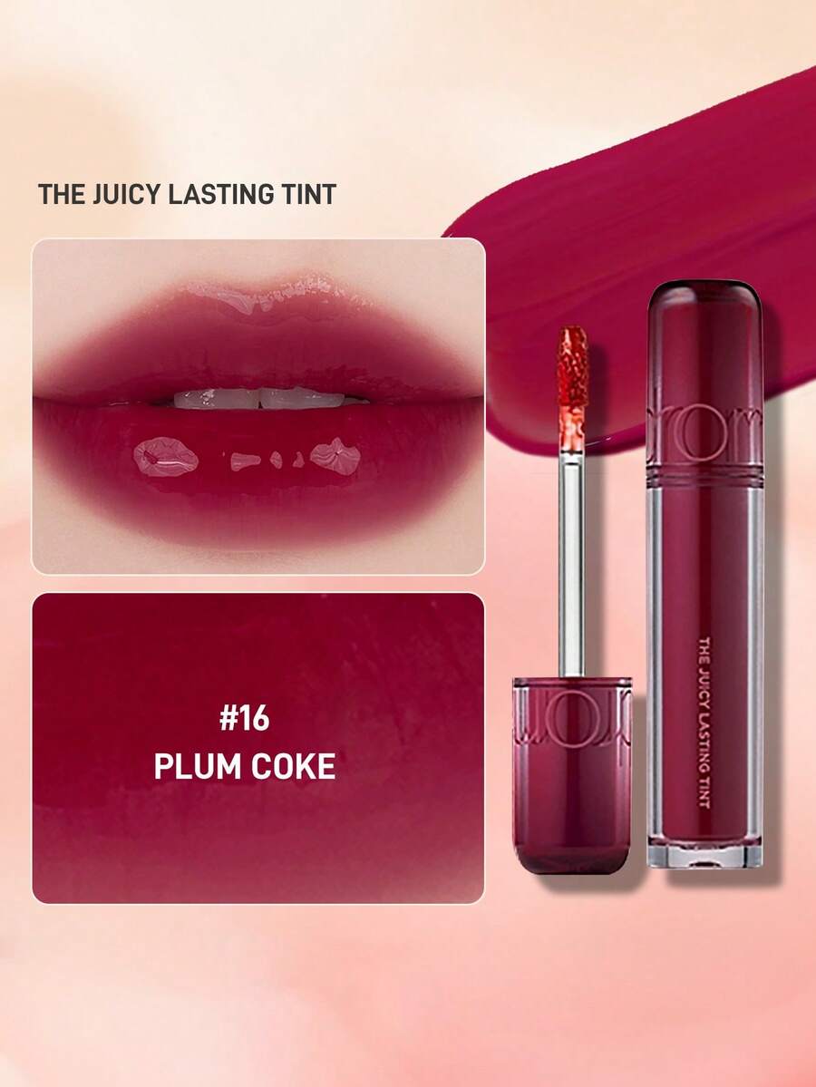 Rom&nd Romand THE JUICY LASTING TINT Lip Gloss, Moisturizing, Nourishing, Solid Color, 3.5g/0.12oz - 16 PLUM - 查看 1