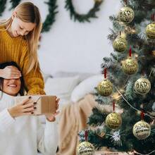 AFYPRTY 1pc Christmas Decoration Ball Christmas Tree Decoration Supplies You Mean The World To Me Christmas Party Pendants Christmas Party Gifts Birthday Gifts Suitable For Party Decoration Christmas Tree Decoration - Multicolor - View 8