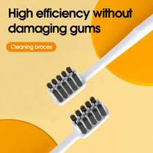 2/6 szt. szczoteczek ręcznych z główką w kształcie litery U dla lepszego czyszczenia jamy ustnej, odpowiednich dla dorosłych obojga płci