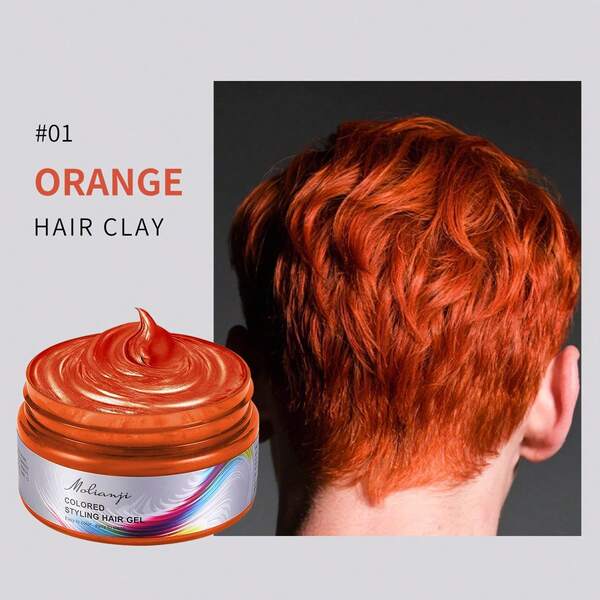1pc/Set 9 Color Options! Colored Hair Wax, Matte Finish Non-Greasy, Easy To Wash, Non-Damaging, Convenient For Daily Styling