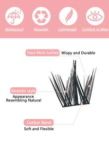 100 piezas de pestañas postizas de alta capacidad - Diseño segmentado, volumen estético y realzador multiescena