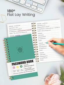 Trees 1 Of 120 Pages Simple Password Book, A6 Minimalist Advanced Address Password Manager With Website Password Quick Access Username And Password Storage Perfect For Home Office Internet Computer Logins,School Office Supplies Gifts For Women - Multicolor - View 2