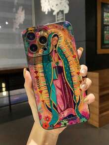 2pc Girl Praying Pattern Shockproof Phone Case Compatible With Apple, /Galaxy, Infinix, Redmi, OPPO, VIVO, RealmeFOR-YOUR-BELOVED-PHONE Christmas Gifts Christmas Gifts - Kiểu 1 (1 CÁI) - Xem 7