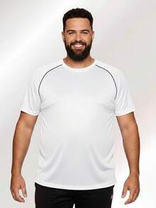 Kit With 3 T-Shirts Dry Fit Shirts Plain Black-White Gray Men's Short Sleeve - Casual - Training - Gym - Sports - Exercises - Running-Party - màu đen - Xem 6