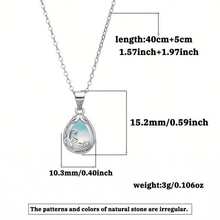 1 pezzo Collana con pendente a goccia in moonstone elegante in argento 925, minimalista e versatile, regalo per famiglia, amici, Natale, Ognissanti, San Valentino, compleanno