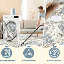 Modern Abstract Striped Ink Design Rug Mat, Non-Slip Velvet Carpet With Golden Diamond Pattern, Washable Polyester Mat, Suitable For Entryway, Laundry Room, Bedroom, Kitchen And Hardwood Floors, Home Decor Christmas Decor Kitchen Rug - Multicolor - View 6