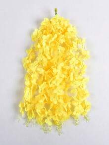 30/50pcs Artificial Wisteria Flowers, 3.75-Foot Artificial Flower Rope, Fake Hanging Flowers, Silk Wisteria Flower Garlands, Wedding Party Home Decoration, Green Wall Ceiling Flower Decoration, Perfect Wedding Hanging Decoration, Suitable For Parties, Birthdays, And Families - Multicolor - View 10