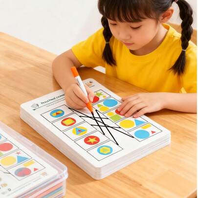 Sách tô màu tái sử dụng cho trẻ em, thẻ học tập giáo dục sớm, quà Giáng sinh, quà sinh nhật hoặc đồ dùng học tập; đồ dùng học tập giúp cải thiện khả năng tư duy và sự tập trung.