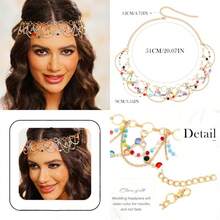 Boho Headchain Bead Tassels Headbands Gold Forehead Chains Bridal Headpiece Festival Hair Accessories For Women And Girls#SSDD B BJNHMJ