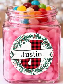 1 قطعة/12 قطعة/24 قطعة/36 قطعة/48 قطعة/60 قطعة ملصقات عيد الميلاد المخصصة، ملصقات عيد الميلاد الشخصية، ملصقات بطاقات الاسم المخصصة، ملصقات قابلة للتخصيص للأطفال، ديكورات عيد الميلاد، هدايا عيد الميلاد، ديكورات الحفلات، ملصقات عيد الميلاد، ملصقات الحروف الأولية والأسماء المخصصة، ملصقات هدايا عيد الميلاد، ملصقات هدايا عيد الميلاد