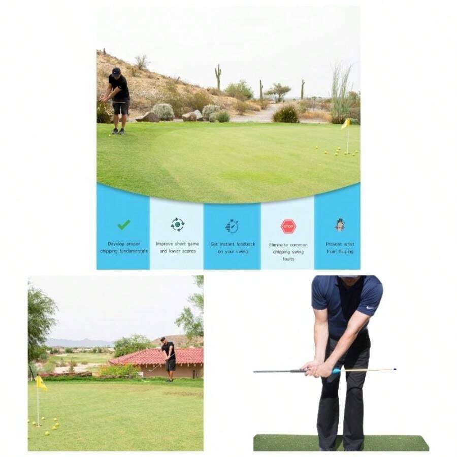 Lag Shot Training Aid Lag Stick Swing Trainer Provides Instant Feedback On Chip Shot Faults Rotation And Wrist Hinge Trainer Fits Mens, Womens, Junior Clubs - Initial - View 1