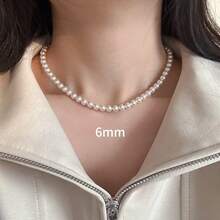 1pc Minimalist Vintage Red Beaded Necklace, Elegant Choker Necklace