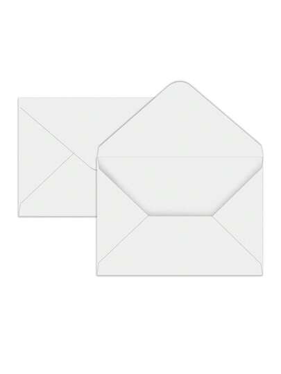 50pcs Solid Color Mini Paper Envelope, Simple Multi-Purpose Envelope For Letter, Greeting Card Storage Back To School