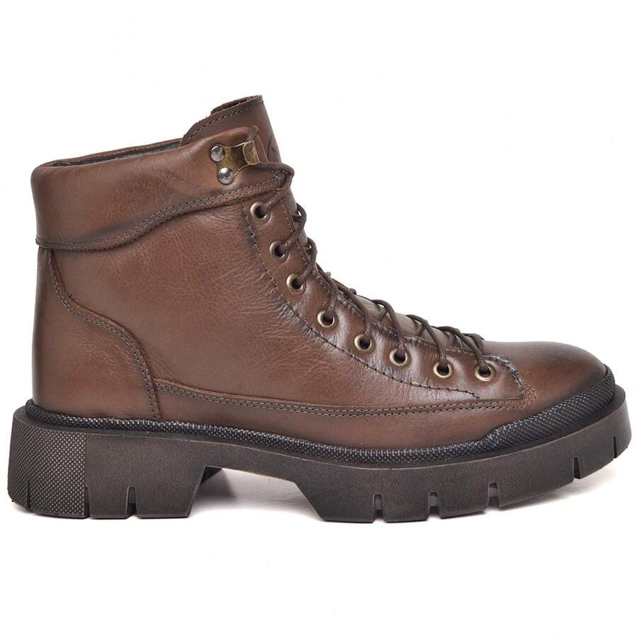 Men's Ranclafe Mid-Calf Genuine Leather Ankle Boots - Rỉ Nâu - Xem 1