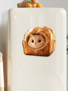 1pc Acrylic Peeking Cat Fridge Magnet - Cute Cabinet Decor, Magnetic For Doors, Fridge, Dishwasher, Soft Base & Clear Acrylic - Ideal Gift For Cat Lovers, Kitchen & Fridge Decor (Compatible With Fridge Magnets, No Adhesive Needed) - Charming Fridge Magnet, Black & White Cat With Golden Eyes And Paw Print Tag, Vintage Farmhouse Fridge Magnet, Fridge Magnet Animal, Fridge Floral Magnet