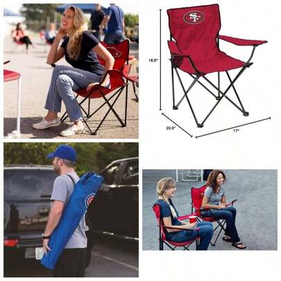 logobrands Silla Plegable con Bolsa de Transporte.