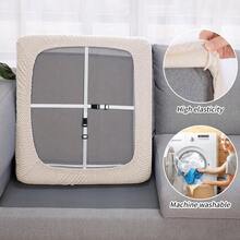 Waterproof Couch Cushion Covers, Stretch Sofa Seat Cushion Slipcovers Solid Washable Furniture Protector Suitable For Armchair Loveseat Sofa (Beige, 3 Pcs)