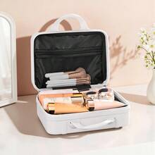 LIVINGANDHOME Living And Home Portable Hard Shell Handheld Makeup Travel Case,Makeup Storage Box,Makeup Storage Case - White - View 3