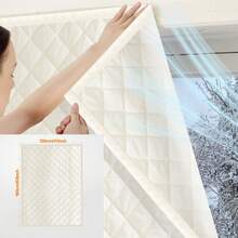 1片装冬季隔热窗帘，防风保暖，易撕贴安装，可伸缩设计，适用于客厅、卧室、厨房、地下室窗户，有效阻挡寒风。 - 淺米色 - 查看 9